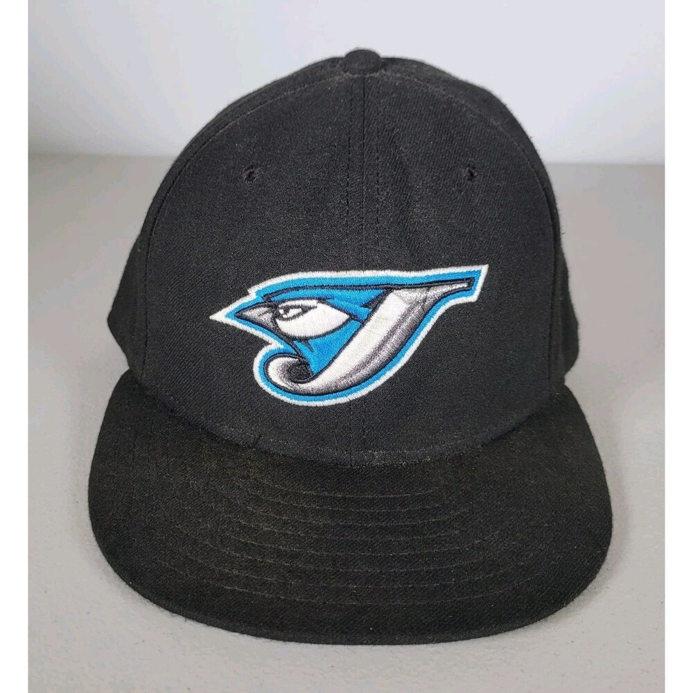 New Era Toronto Blue Jays MLB 59FIFTY Fitted Cap Hat Size 7 1/2 Black USA
